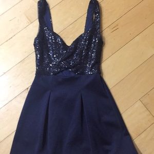 Navy Blue Sequence Dress